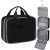 Neceser de viaje para mujer y hombre, gran capacidad, bolsa de baño, bolsa de maquillaje, bolsa de maquillaje, bolsa de cosméticos, organizador transparente con gancho, Negro Bolsa de aseo de viaje